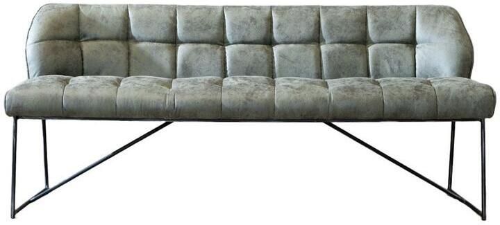 Bronx71 Eetkamerbank Abel olijfgroen microvezel 155 cm eettafelbank eetbank - Foto 2