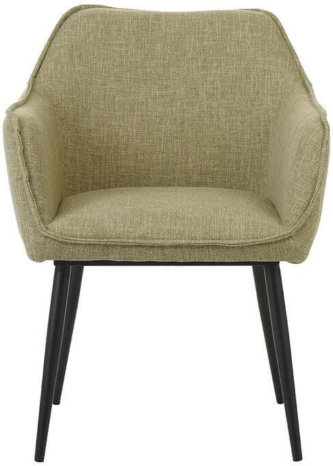 Bronx71 Eetkamerstoel Ciara linnen olijfgroen stoel - Foto 2