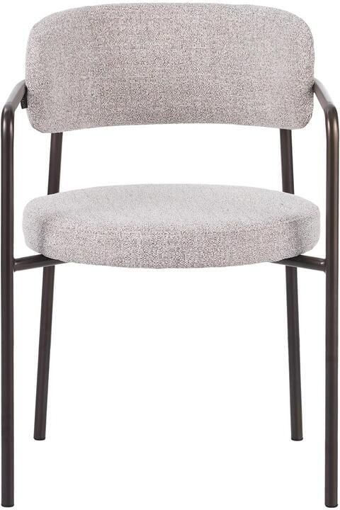 Bronx71 Eetkamerstoel Gio gemêleerde stof off white bruin stoel - Foto 3