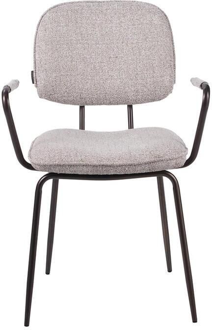 Bronx71 Eetkamerstoel Jethro gemêleerde stof off white bruin stoel - Foto 2