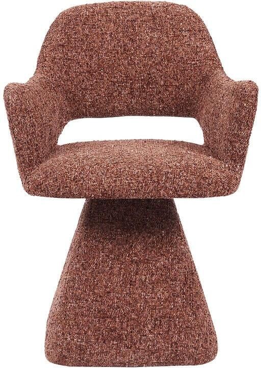 Bronx71 Eetkamerstoel Josh draaibaar chenille koper stoel - Foto 3