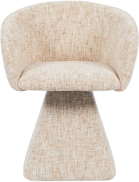 Bronx71 Eetkamerstoel Lenn draaibaar chenille beige stoel - Foto 3