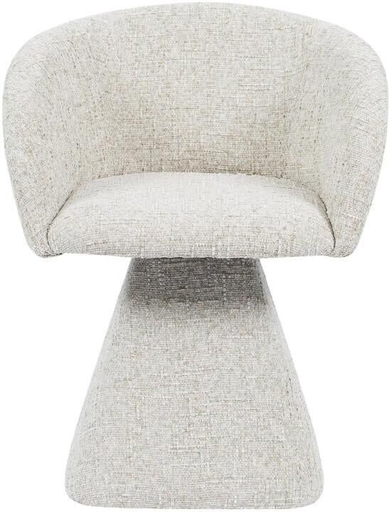 Bronx71 Eetkamerstoel Lenn draaibaar chenille taupe stoel - Foto 3