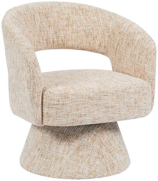Bronx71 Fauteuil Josh draaibaar chenille beige - Foto 2