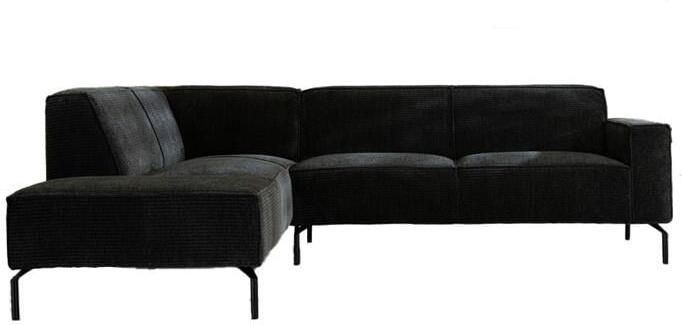 Bronx71 Hoekbank Kansas antraciet| donkergroen ribstof links - Foto 2