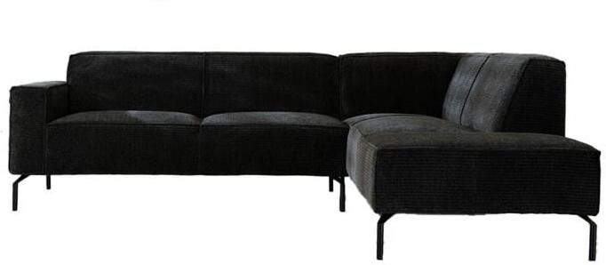 Bronx71 Hoekbank Kansas antraciet| donkergroen ribstof rechts - Foto 3