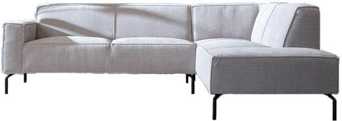 Bronx71 Hoekbank Kansas lichtgrijs ribstof rechts. - Foto 2
