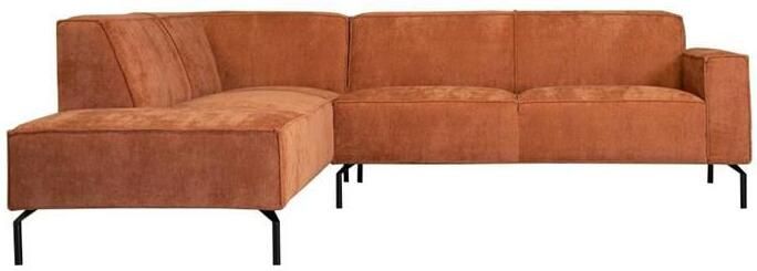 Bronx71 Hoekbank Kansas stof gemêleerd terracotta links. - Foto 2