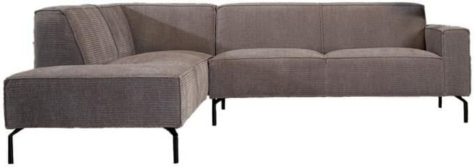 Bronx71 Hoekbank Kansas taupe ribstof links. - Foto 2