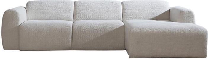 Bronx71 Hoekbank Maine bouclé stof off white rechts - Foto 2