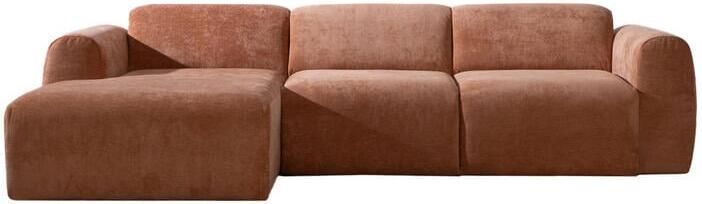 Bronx71 Hoekbank Maine gemêleerde stof terracotta links - Foto 2