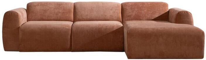 Bronx71 Hoekbank Maine gemêleerde stof terracotta rechts - Foto 2