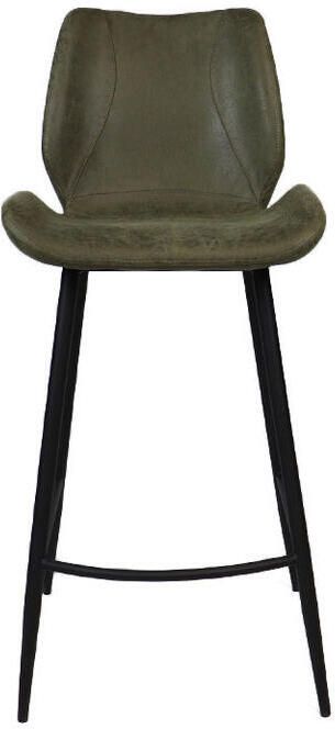 Bronx71 Industriële barkruk Barrel olijfgroen eco leer 69 cm Barkrukken set van 4 barstoel - Foto 4