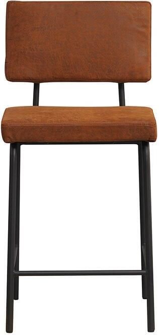 Bronx71 Industriële barkruk Espen cognac eco-leer 64-77 cm Barkrukken set van 2 barstoel - Foto 2