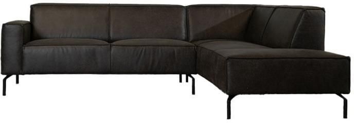 Bronx71 Industriële hoekbank Kansas eco-leer antraciet rechts. - Foto 3