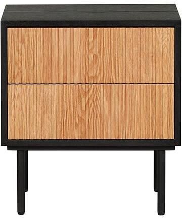 Bronx71 Nachtkastje Yoka zwart blank eiken met lades. - Foto 3