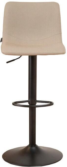 Bronx71 Scandinavische barkruk Eva draaibaar gerecyclede stof taupe 60-76 cm Barkrukken set van 2 barstoel - Foto 2