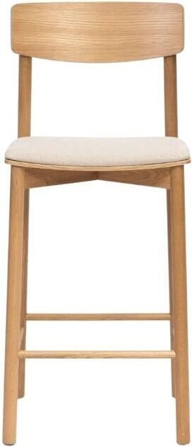 Bronx71 Scandinavische barkruk Jane naturel eiken off white 80 cm barstoel - Foto 2