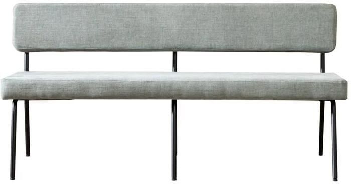 Bronx71 Scandinavische eetkamerbank Espen groen gerecyclede stof 160 cm eettafelbank eetbank - Foto 4