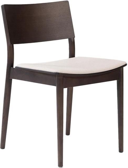 Bronx71 Scandinavische eetkamerstoel Elio walnoot off white stoel - Foto 2