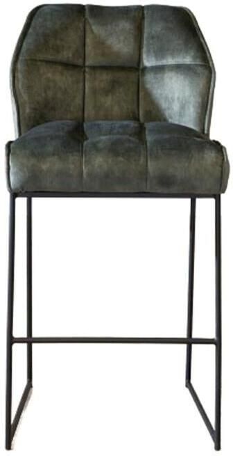 Bronx71 Velvet barkruk Janna groen 82 cm barstoel - Foto 3
