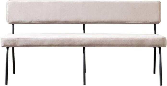 Bronx71 Velvet eetkamerbank Espen taupe 160 cm eettafelbank eetbank - Foto 3