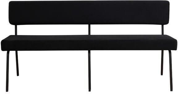 Bronx71 Velvet eetkamerbank Espen zwart 160 cm eettafelbank eetbank - Foto 3