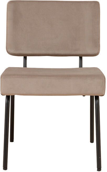 Bronx71 Velvet eetkamerstoel Espen taupe Eetkamerstoelen set van 4 stoel - Foto 2