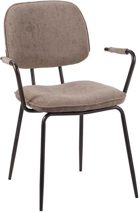 Bronx71 Velvet eetkamerstoel Jethro taupe stoel - Foto 2