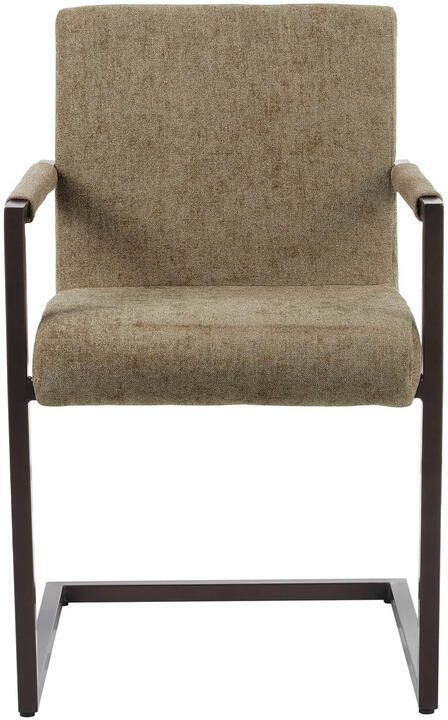 Bronx71 Velvet eetkamerstoel Lio taupe stoel - Foto 2