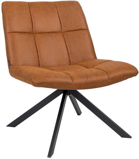 Bronx71 fauteuil cognac eco leer Eevi Fauteuil draaibaar fauteuil industrieel zonder armleuningen Fauteuil bruin Zetel 1 persoons - Foto 3