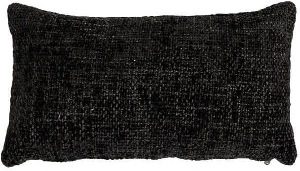 Bronx71 Sierkussen Feline chenille stof zwart 25 x 45 cm