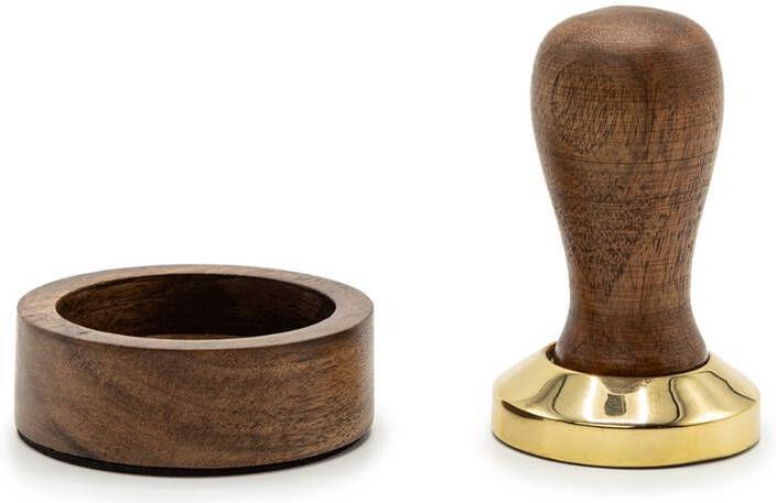 Brût Homeware Messing espresso tamper met houder