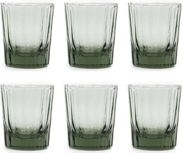 Brût Homeware Set van 6 Espresso Glas 7 CL smokey green