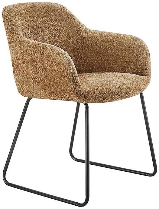 By fonQ Apollo Eetkamerstoel Bouclé Caramel