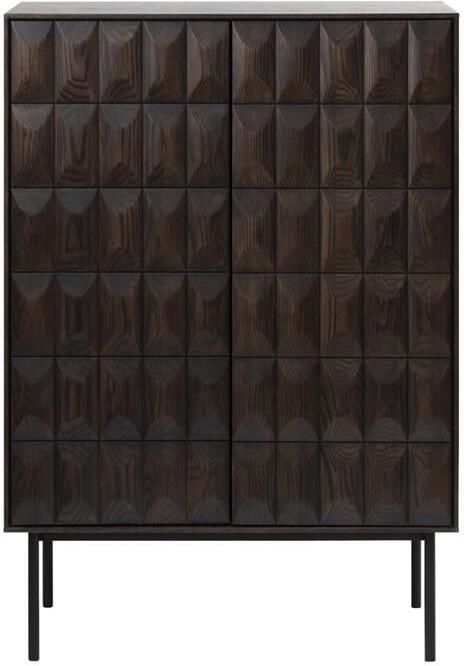 Giga Living Kast Eikenhout Donkerbruin 45x90x129cm 2-Deurs Kast Latina - Foto 4