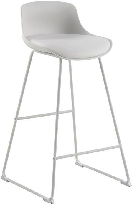 Bendt Barkruk Pelle Kunststof Wit (zithoogte 76cm) - Foto 3