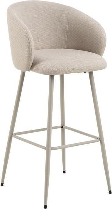 Giga Living Barkruk Skive Beige Stof Zithoogte 78cm Set van 2 - Foto 3