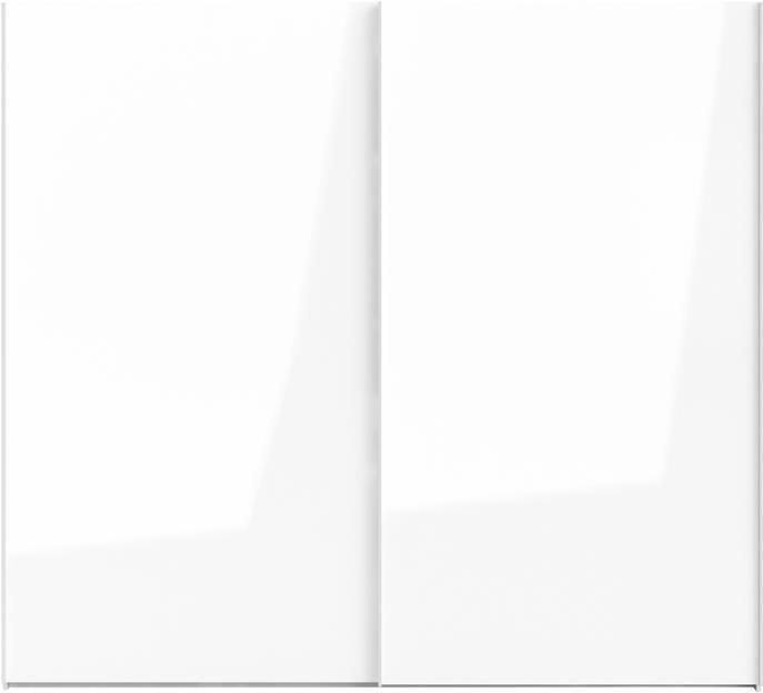 Hioshop Firenze schuifdeurkast A10 2 deuren wit hoogglans. - Foto 2