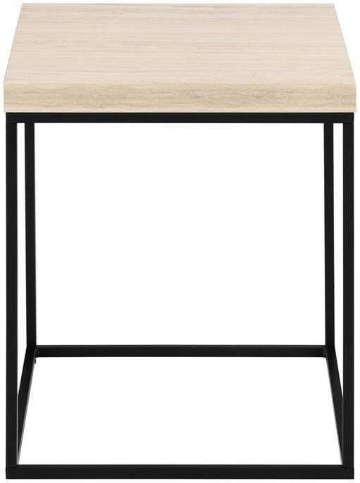 Bendt Bijzettafel Maresa Travertine look 40 x 40cm Beige Vierkant - Foto 2