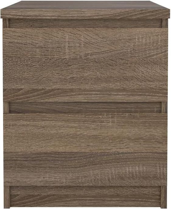 By fonQ basic Slide Nachtkastje 2 lades Donkerbruin