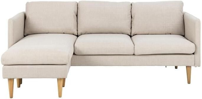 Giga Living Hoekbank 3-Zits Vierkant Stof Beige 201x132x84cm Giga Meubel - Foto 3