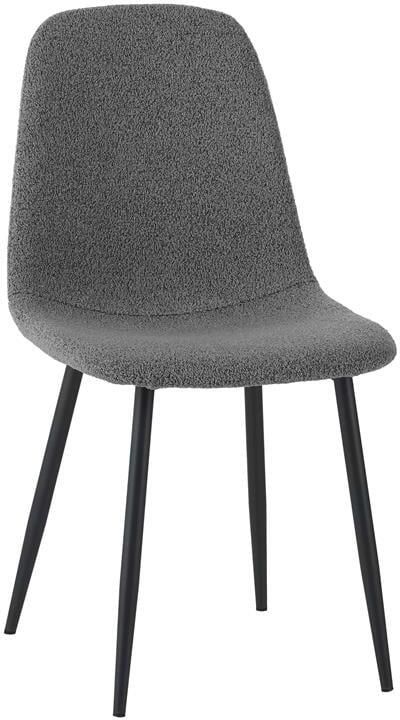 By fonQ basic Sweep Eetkamerstoel Bouclé Set van 4 Grijs