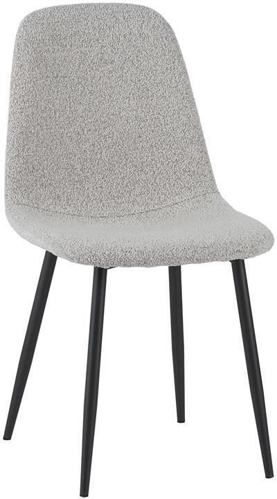 By fonQ basic Sweep Eetkamerstoel Bouclé Set van 4 Naturel Melange