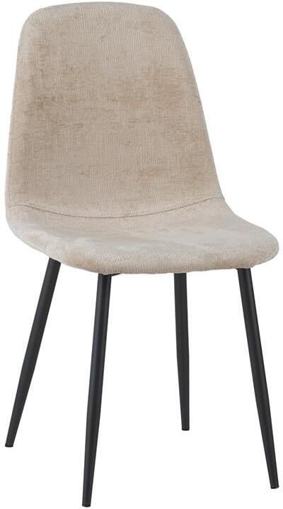 By fonQ basic Sweep Eetkamerstoel Chenille Set van 4 Beige