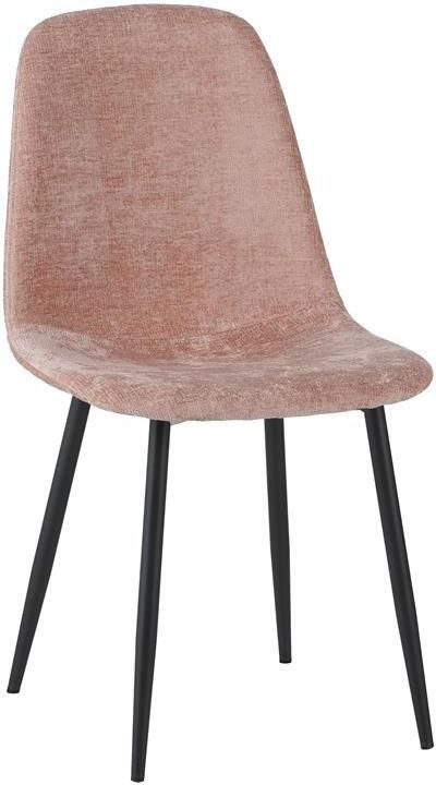 By fonQ basic Sweep Eetkamerstoel Chenille Set van 4 Oudroze