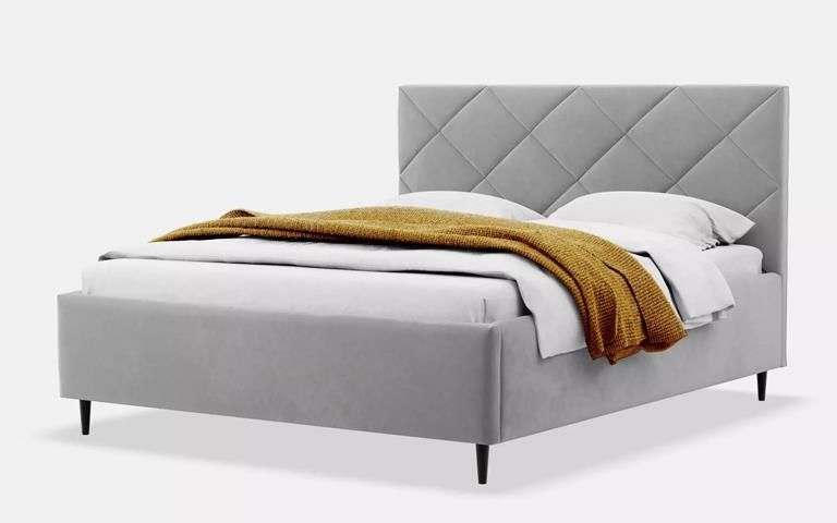 By fonQ Beau Tweepersoonsbed 180 x 200 cm Lichtgrijs