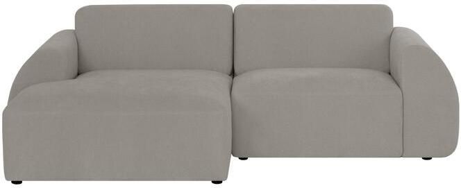 By fonQ Bink 2 5-zits Hoekbank met Chaise Longue Links Bouclé Grijs