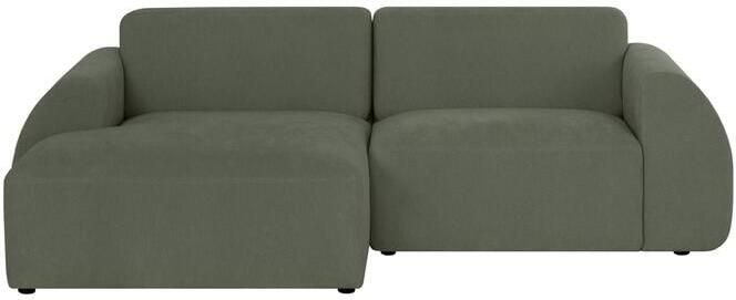 By fonQ Bink 2 5-zits Hoekbank met Chaise Longue Links Bouclé Mosgroen