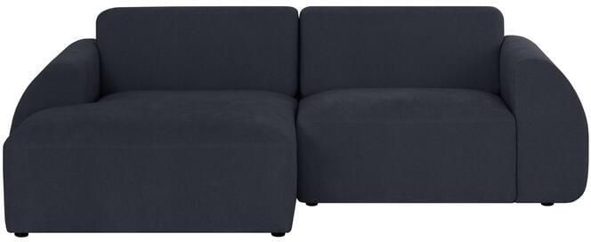 By fonQ Bink 2 5-zits Hoekbank met Chaise Longue Links Bouclé Zwart